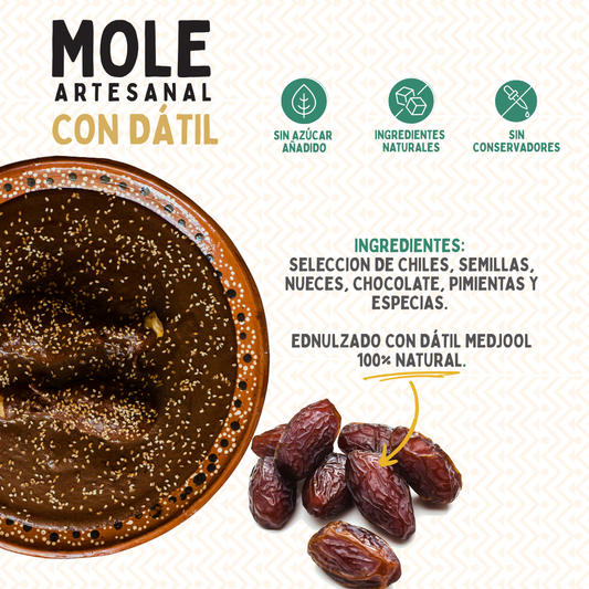 Mole Artesanal con Dátil 250g | Sabor Mexicano